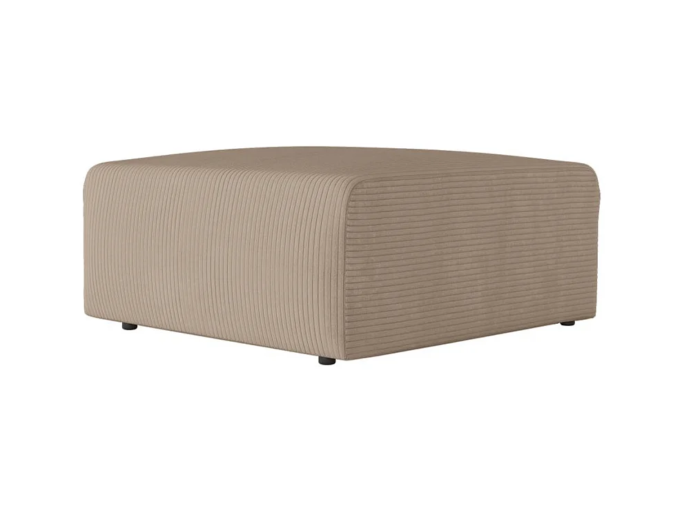 Pouf ROMANE en velours côtelé - Taupe