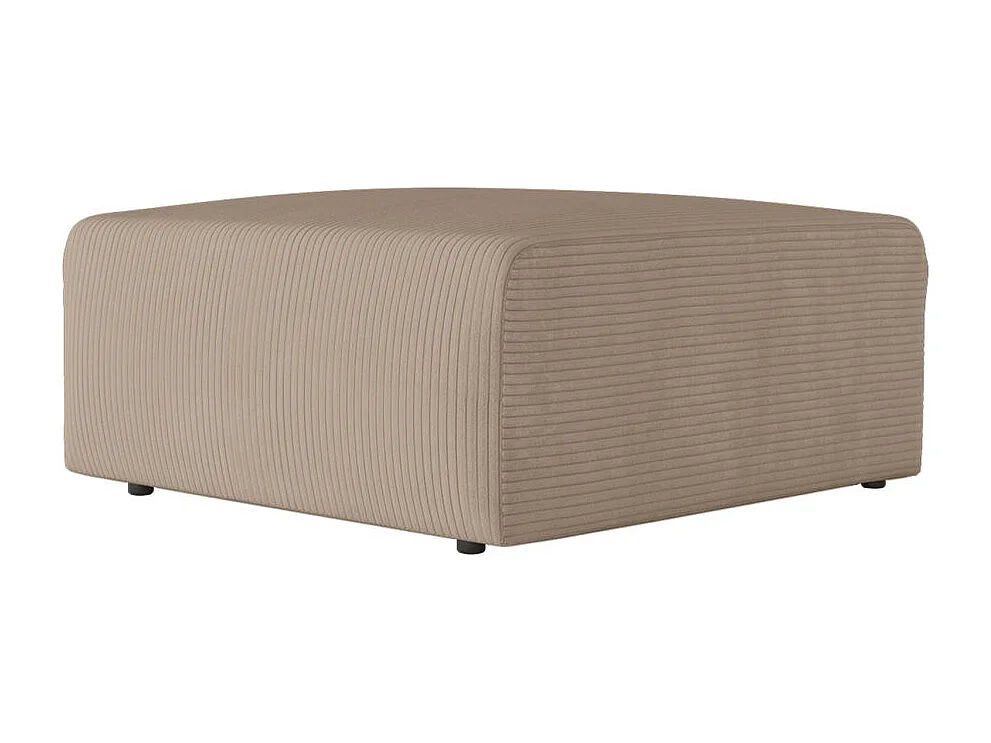 Pouf ROMANE en velours côtelé - Taupe