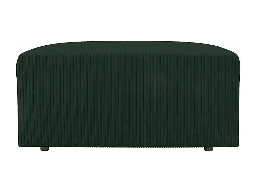 Pouf ROMANE en velours côtelé - Vert foncé