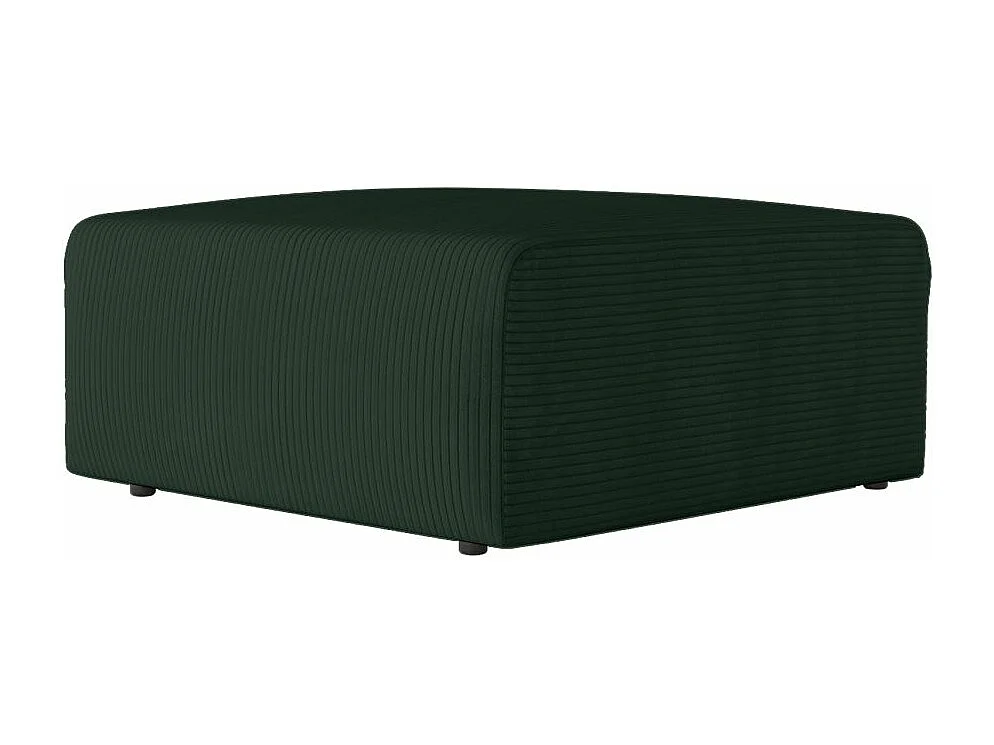 Pouf ROMANE en velours côtelé - Vert foncé