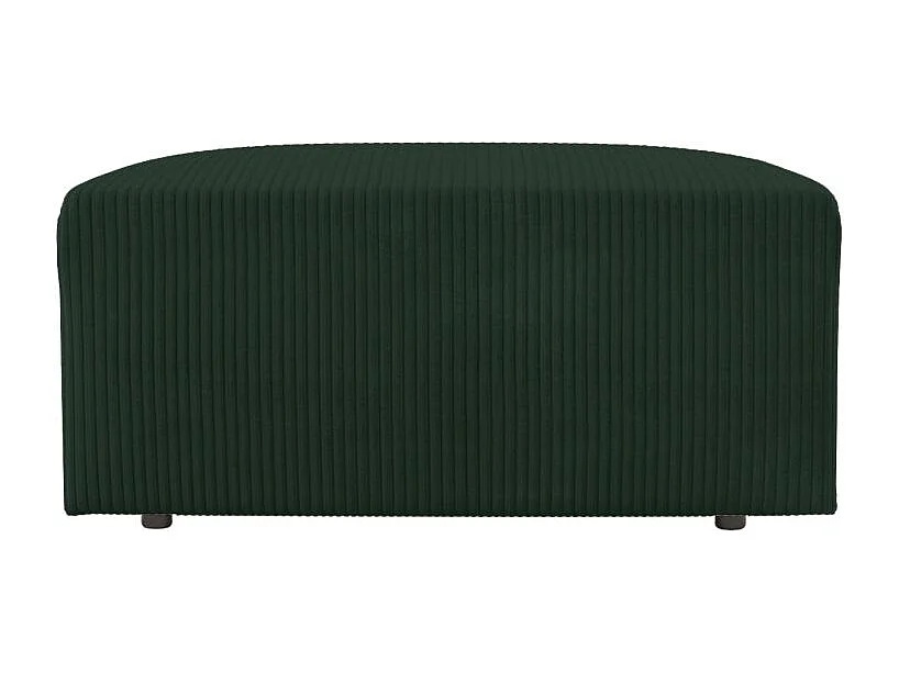 Pouf ROMANE en velours côtelé - Vert foncé
