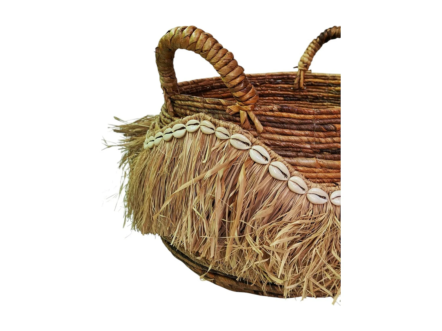 Furnilux – Ensemble de 2 paniers de rangement décoratifs – Panier en tige de bananier