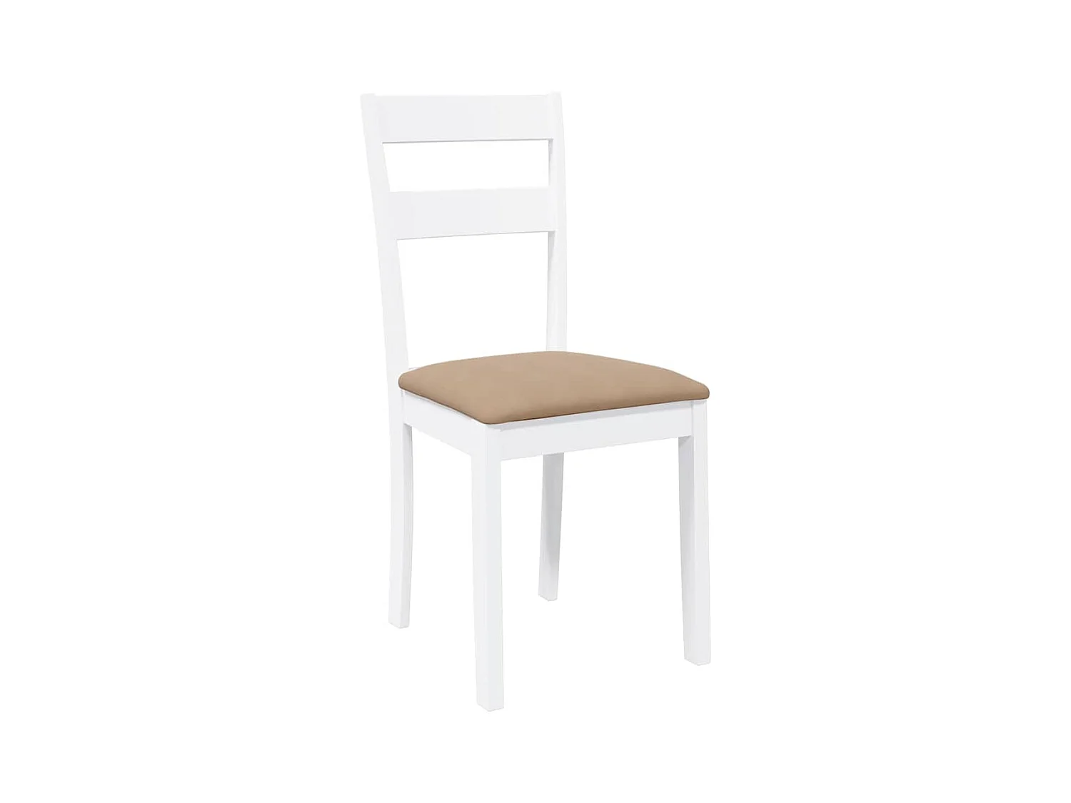 Esszimmerstühle mit Kissen 2 Stk. Weiß Massivholz Gummibaum