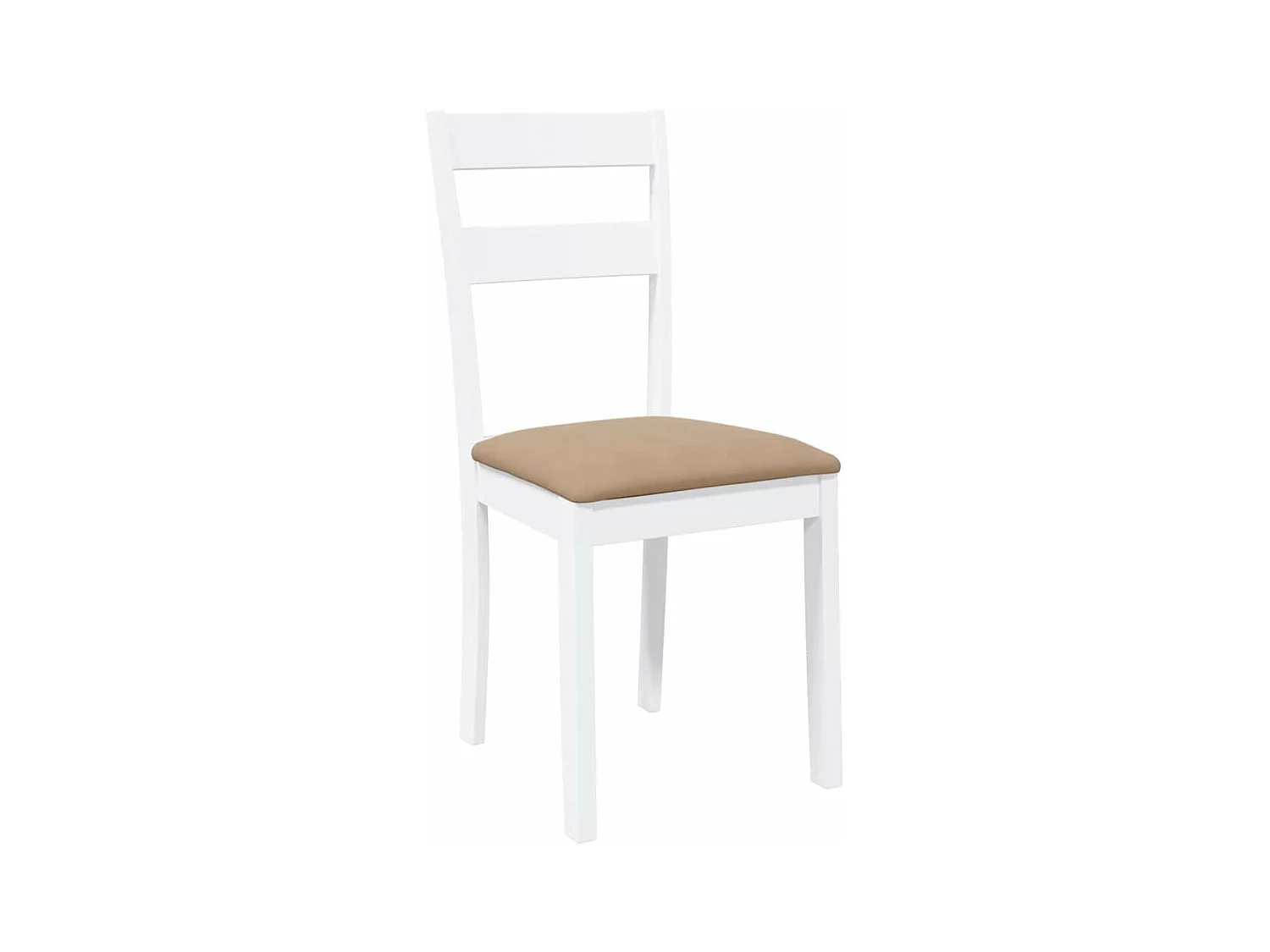 Eetkamerstoelen met kussens 2 st massief hout rubber wit