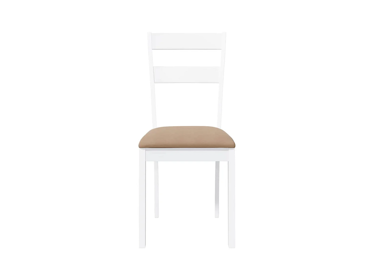 Eetkamerstoelen met kussens 2 st massief hout rubber wit