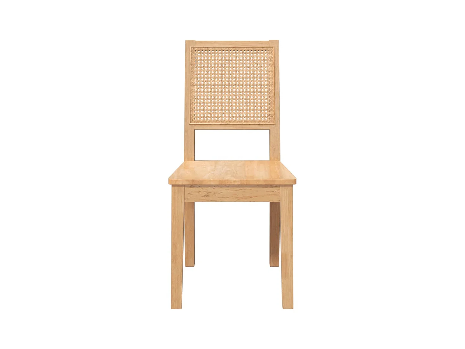 Chaises à manger 2 pcs bois massif caoutchouc