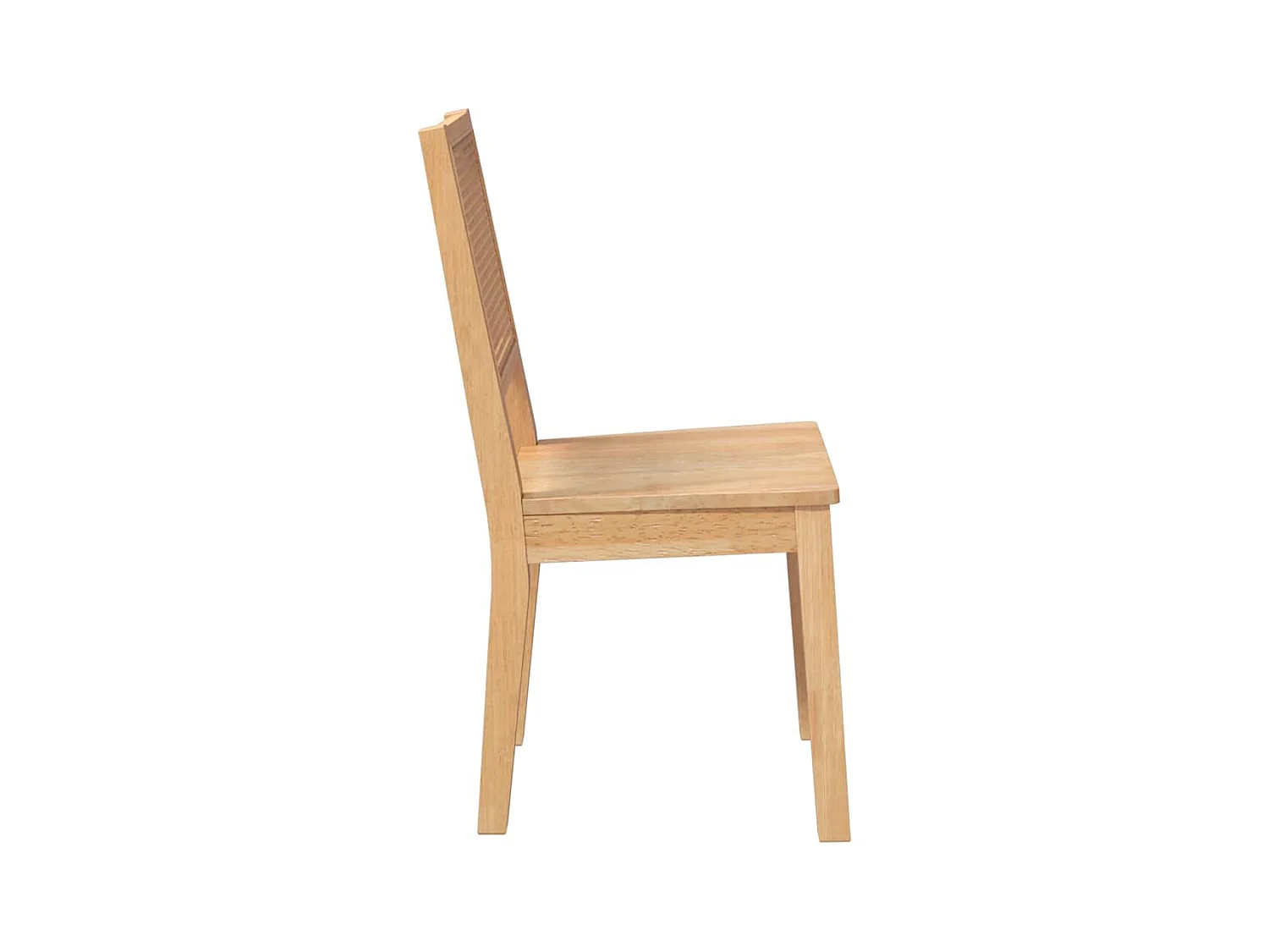 Chaises à manger 2 pcs bois massif caoutchouc
