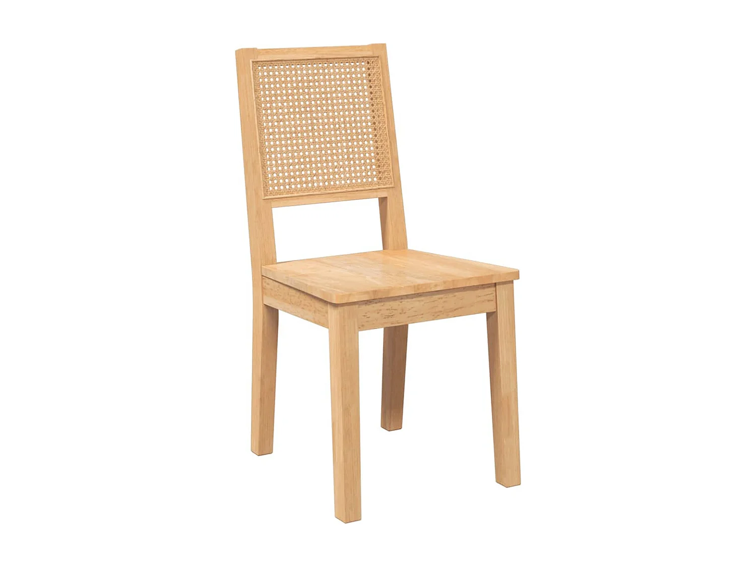 Chaises à manger 2 pcs bois massif caoutchouc