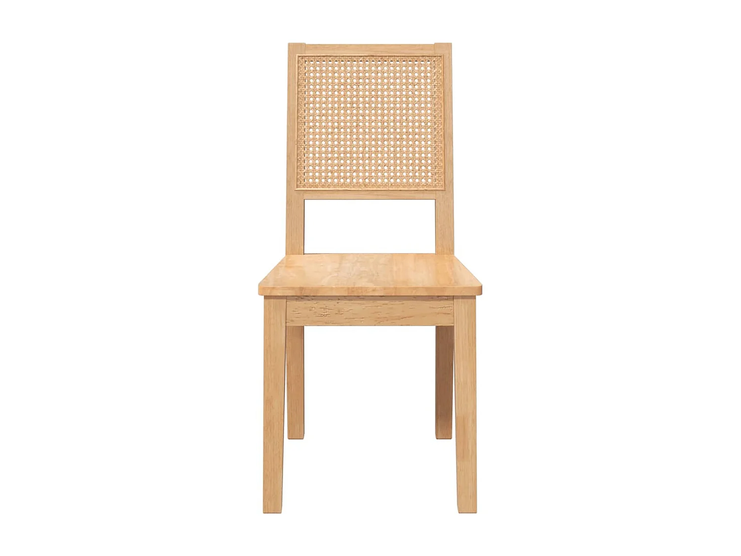 Chaises à manger 2 pcs bois massif caoutchouc