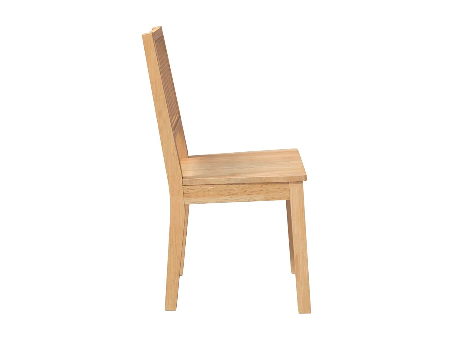 Chaises à manger 2 pcs bois massif caoutchouc