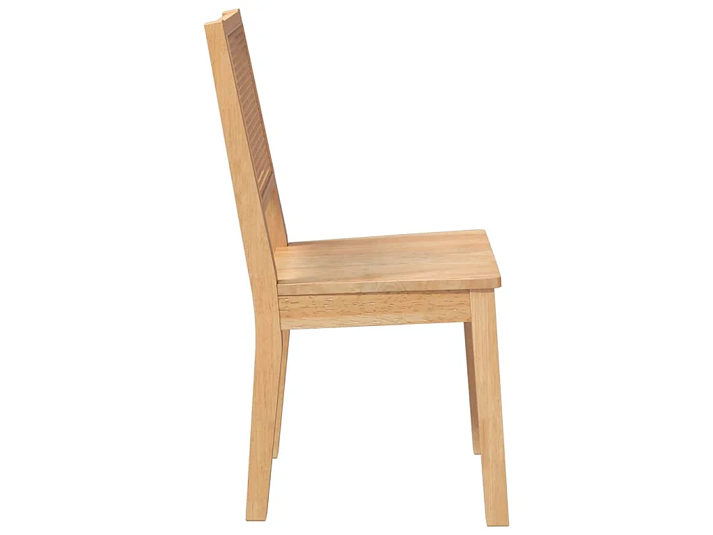 Eetkamerstoelen 2 st massief hout rubber