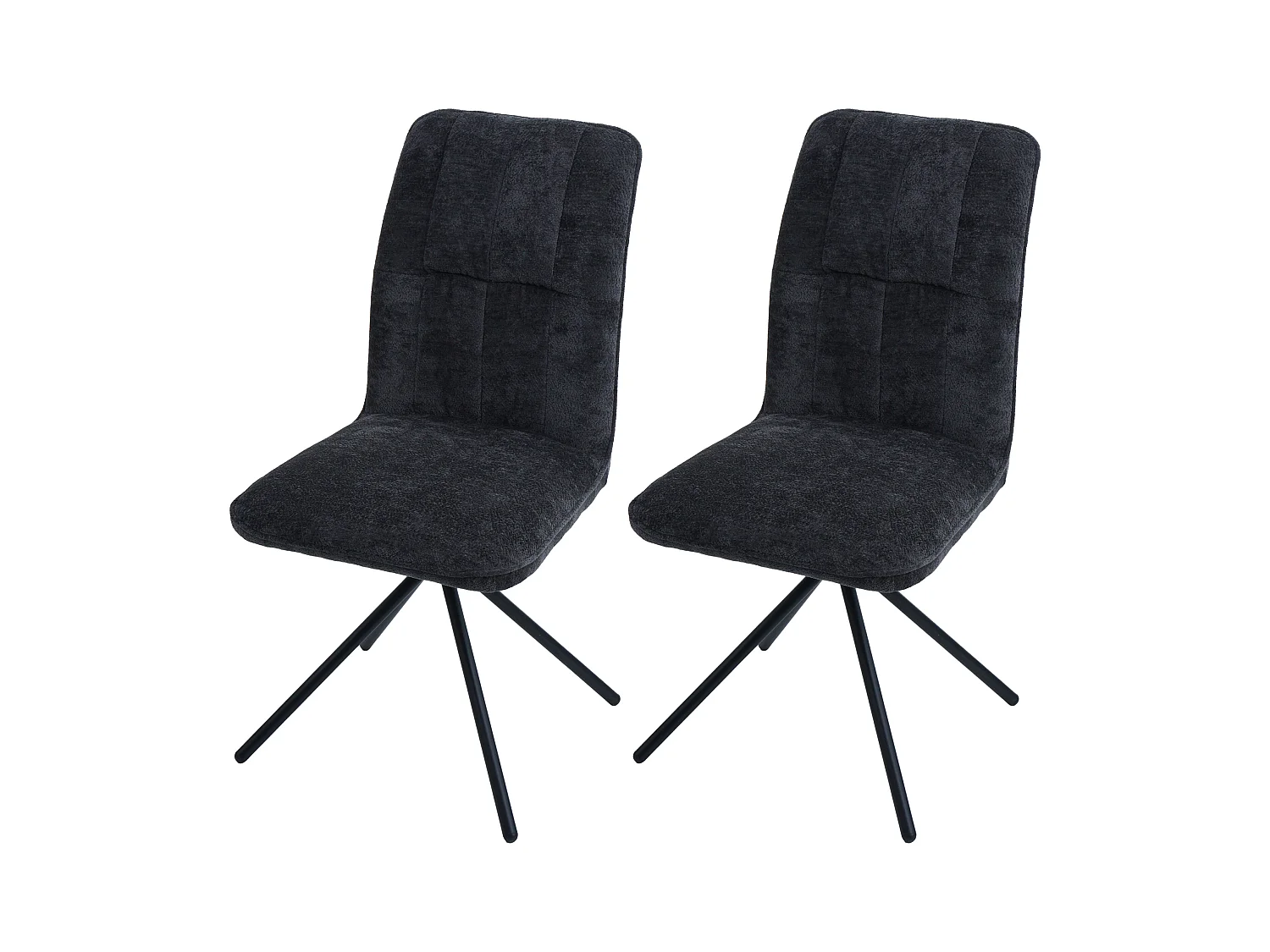 Chaise de salle à manger MCW-N99 (lot de 2),  gris foncé