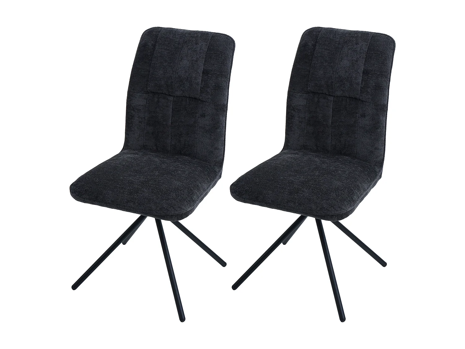 Chaise de salle à manger MCW-N99 (lot de 2),  gris foncé