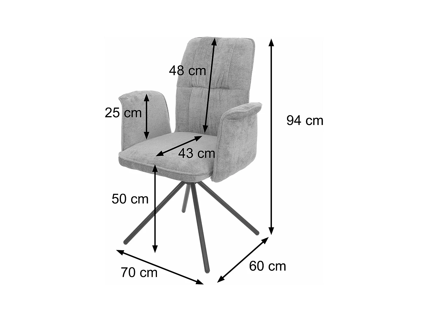 Chaise de salle à manger MCW-N99 (lot de 6),  marron clair