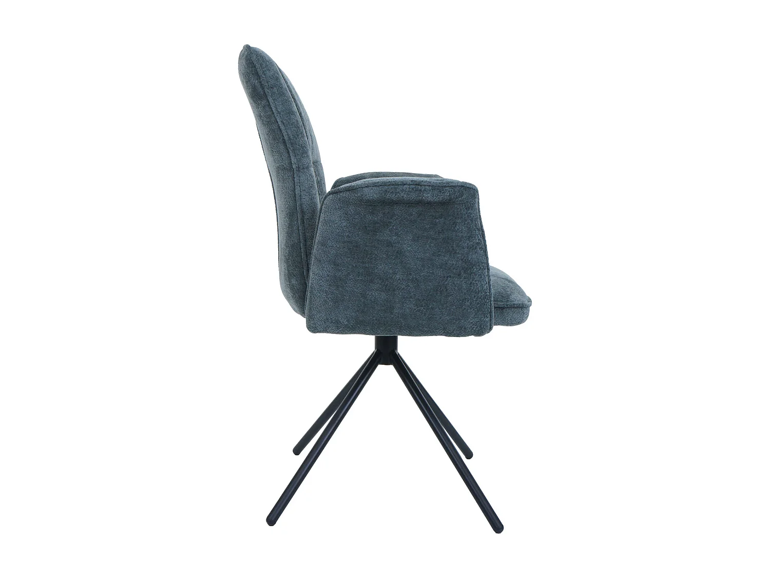 Set 6 sedie sala pranzo MCW-N99, braccioli posizionamento automatico, stoffa/tessuto ciniglia (340g/m²) ~ blu-verde