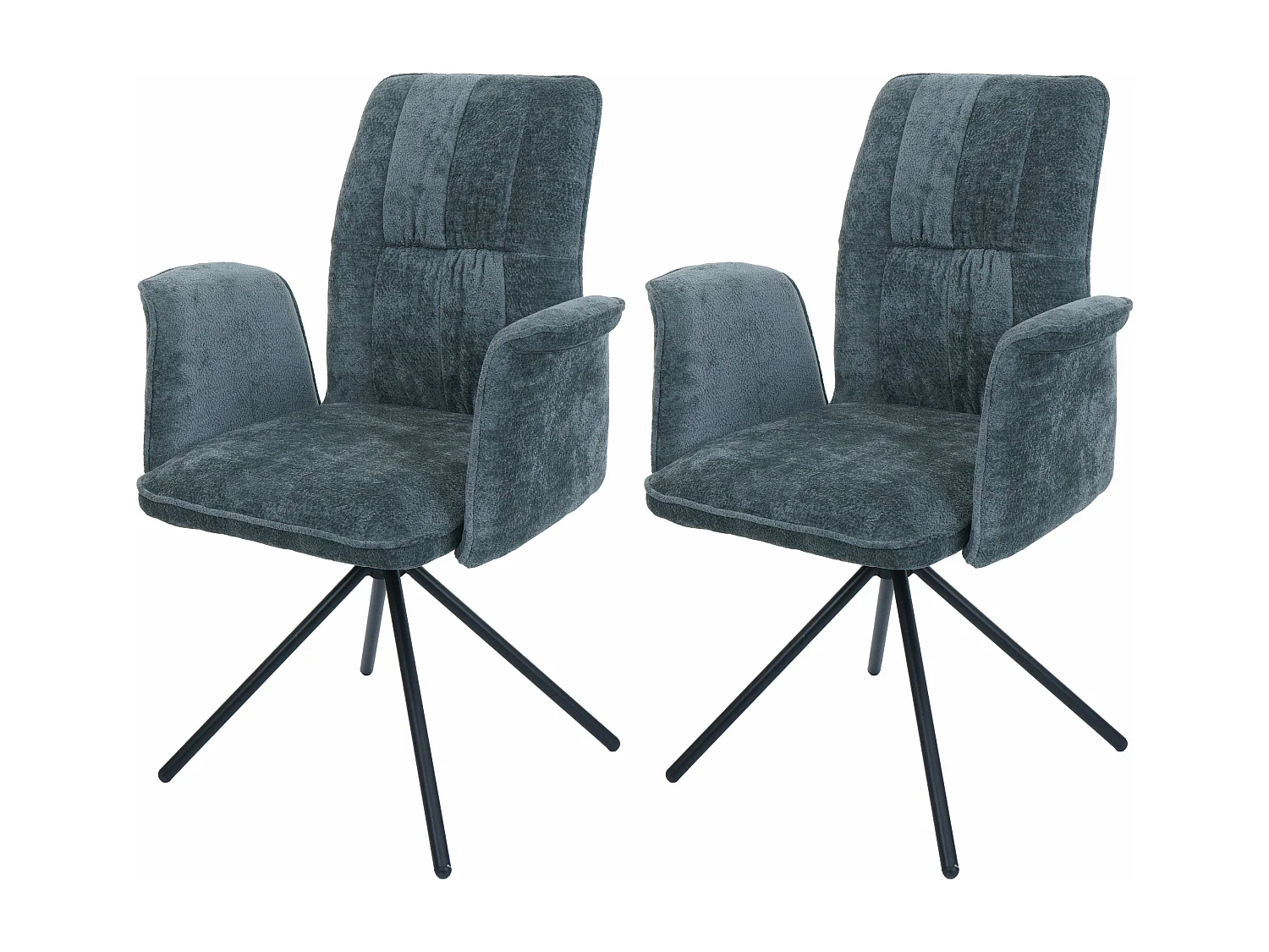 Chaise de salle à manger MCW-N99 (lot de 2),  bleu-vert