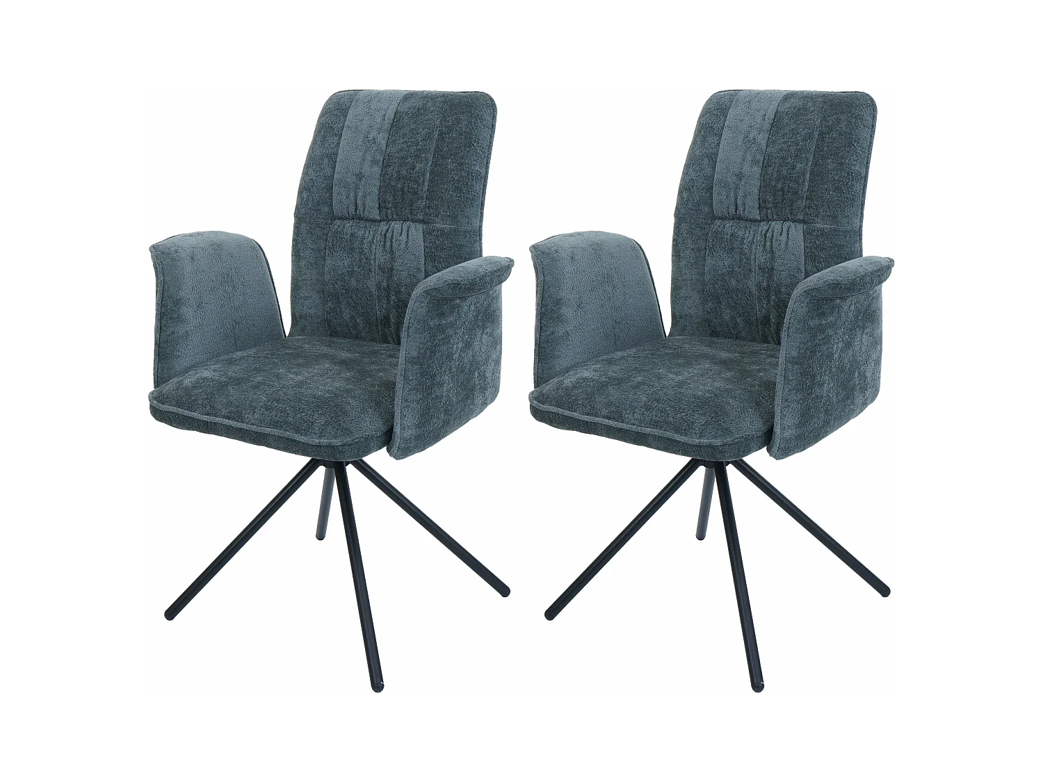 Chaise de salle à manger MCW-N99 (lot de 2),  bleu-vert
