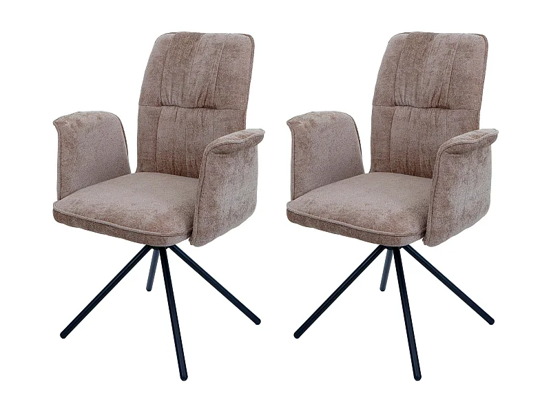 Eetkamerstoel MCW-N99 (set van 2),  lichtbruin