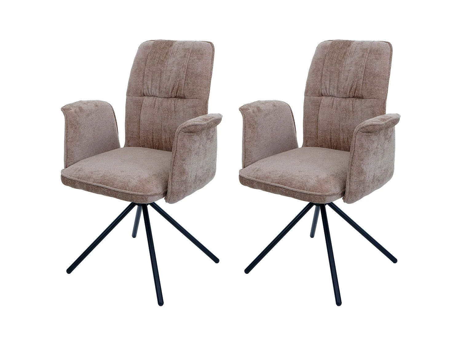 Chaise de salle à manger MCW-N99 (lot de 2),  marron clair