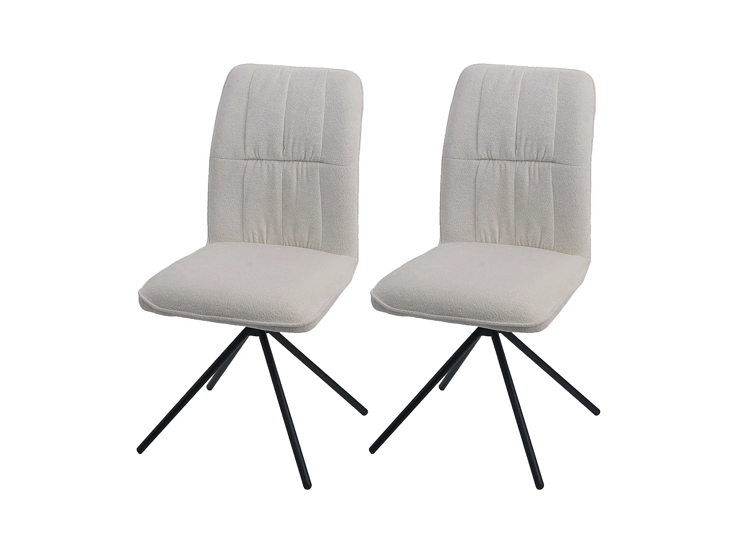 Chaise de salle à manger MCW-N99 (lot de 2),  crème