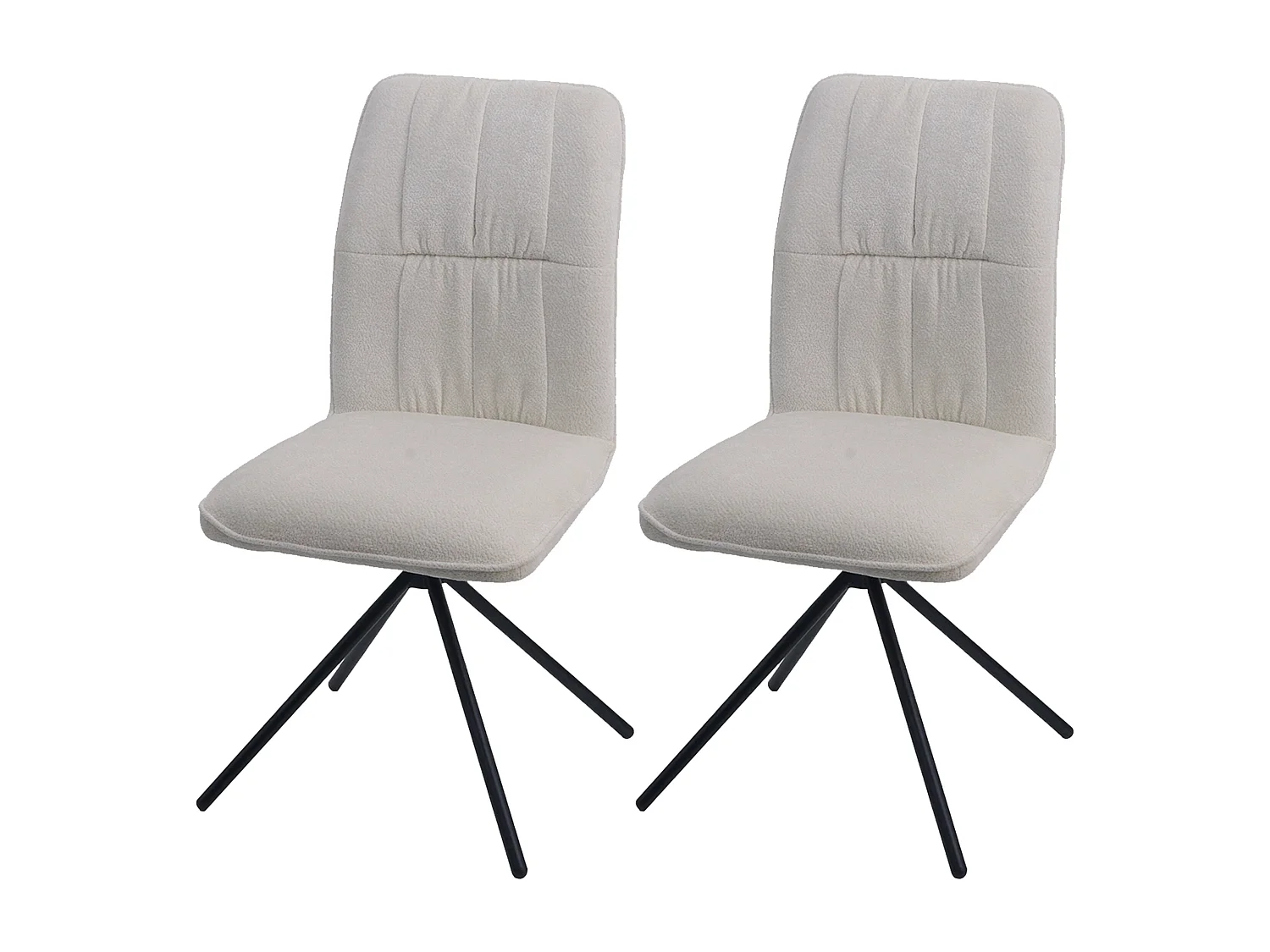 Cadeira de sala de jantar MCW-N99 (conjunto de 2),  creme