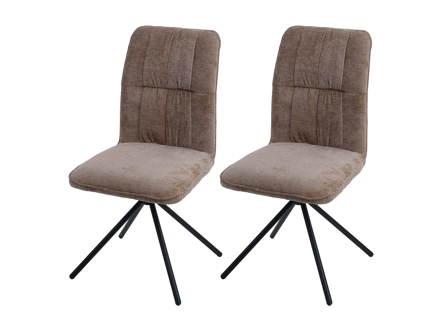 Chaise de salle à manger MCW-N99 (lot de 2),  marron clair