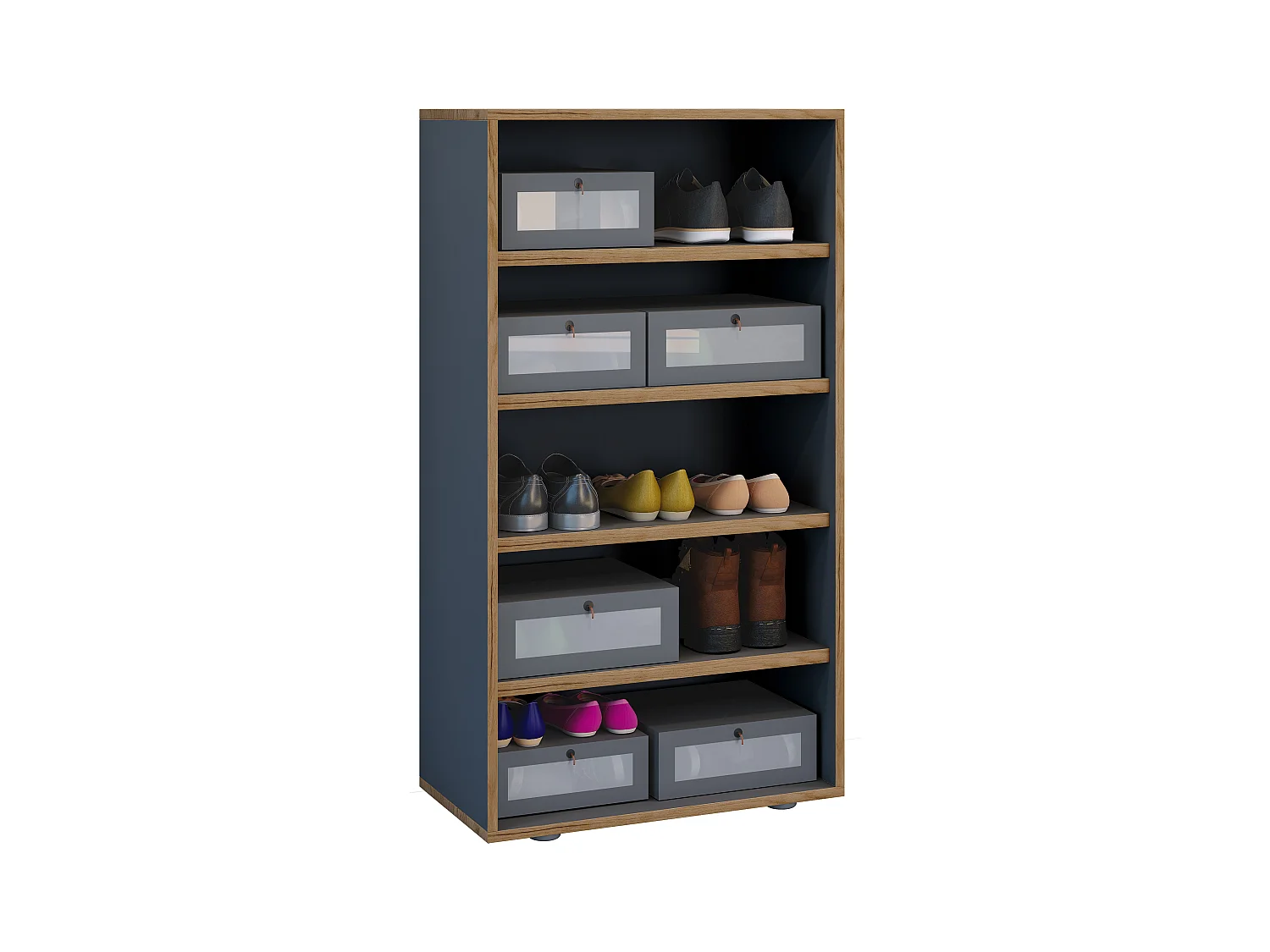 Holz Regal Schuhschrank Schuhregal Salia B60