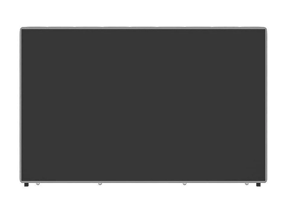 Letto con cassetti e testiera trapuntata – rete 160x200 cm – velluto grigio – rete inclusa – ELLIE