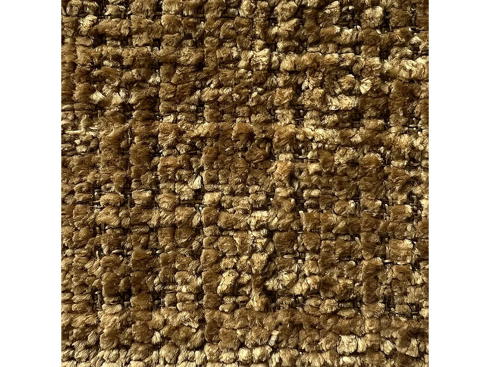 Logan - Canapé 3 places accoudoirs relevables avec tablette en tissu chenille - Bronze