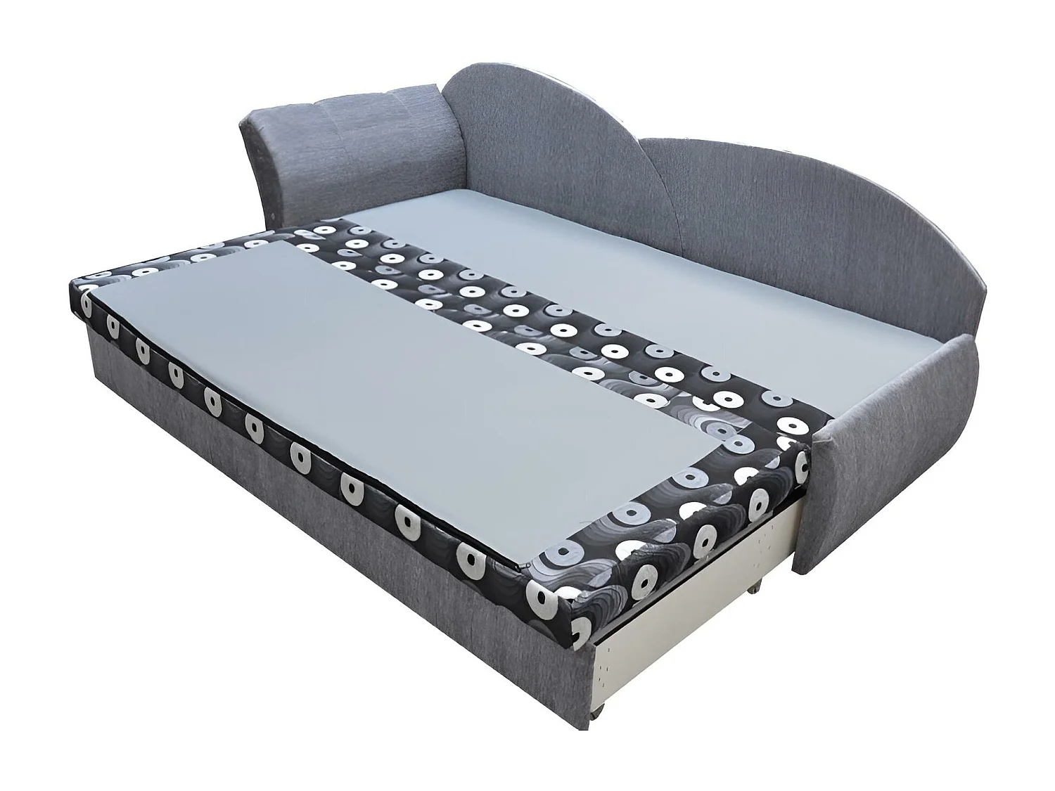 Letto Chind L (180x150)/materasso incluso/nera/verde