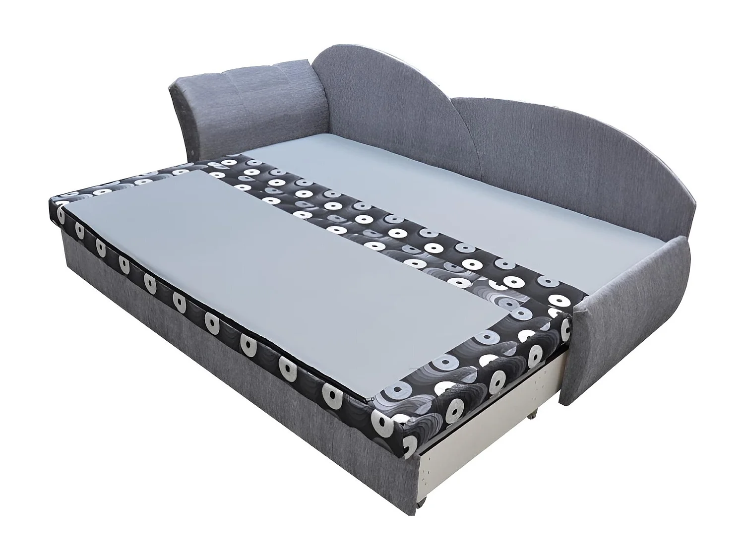 Letto Chind L (180x150)/materasso incluso/Marrone&Beige