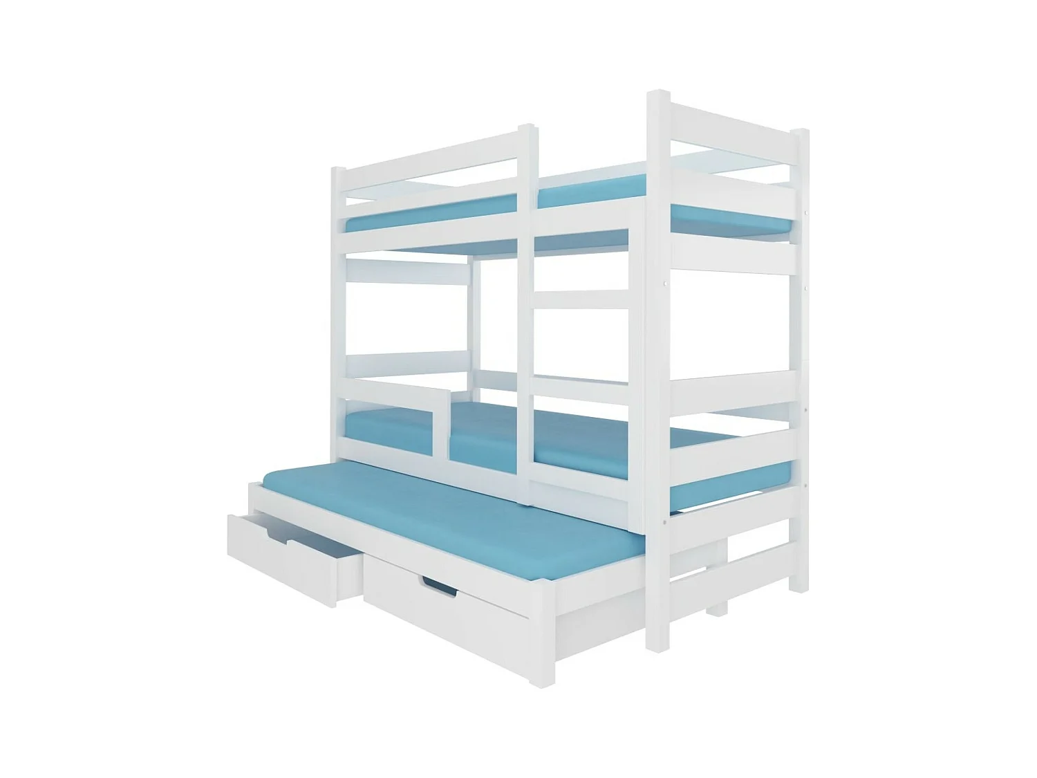 Letto Carlos (80x180)/materasso incluso/bianco