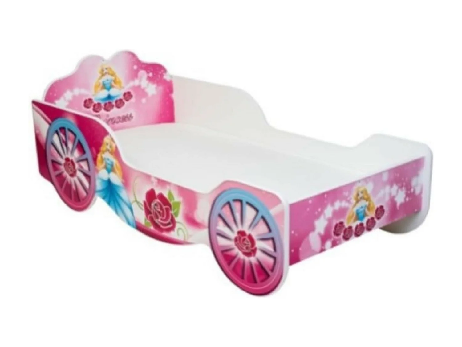 Lit Cassi (70x140)/matelas inclus/rose