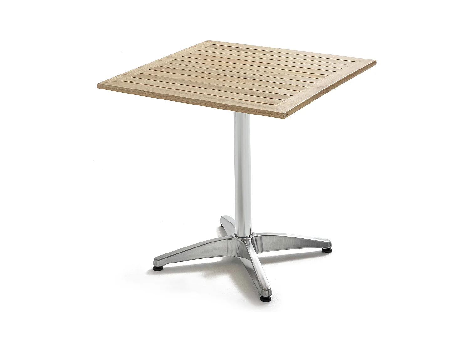 Table de jardin pliante et 4 chaises en aluminium et bois