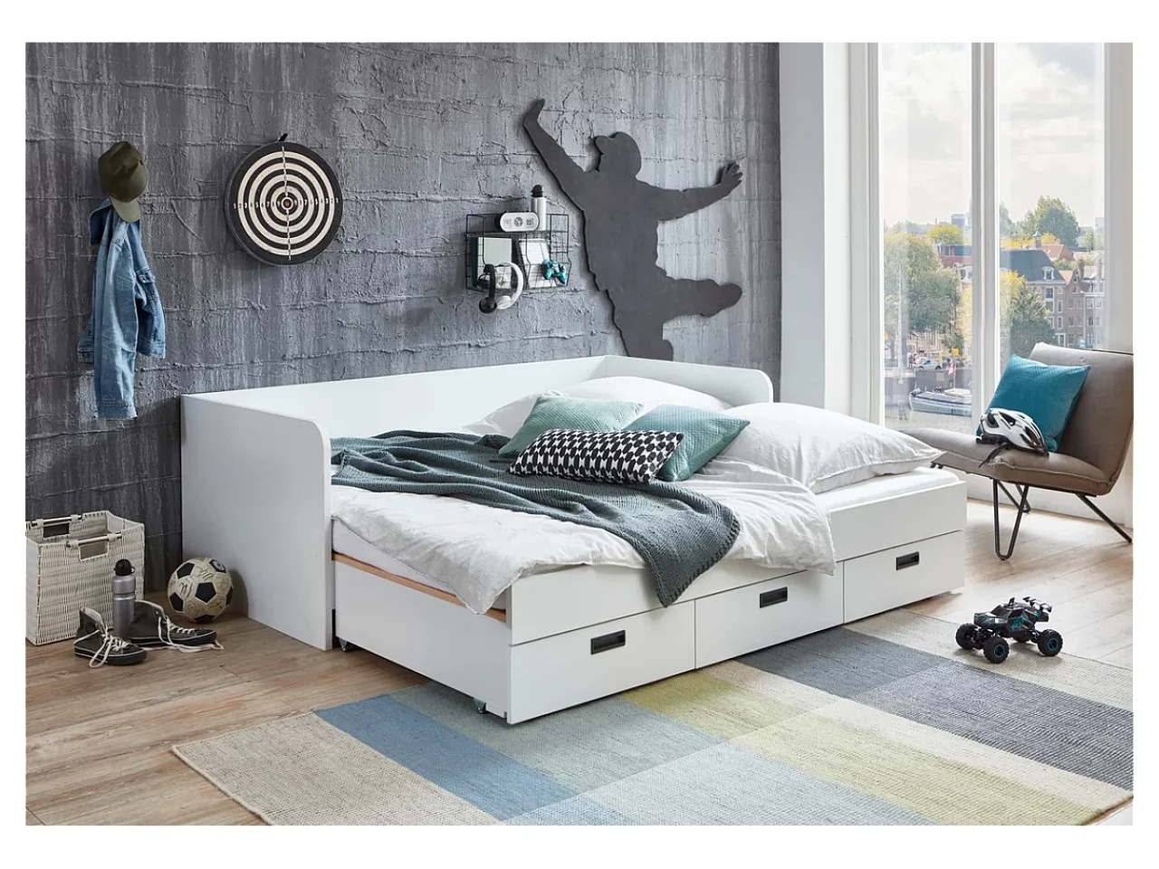 Bett  Bjanka (90x200)/Weiß