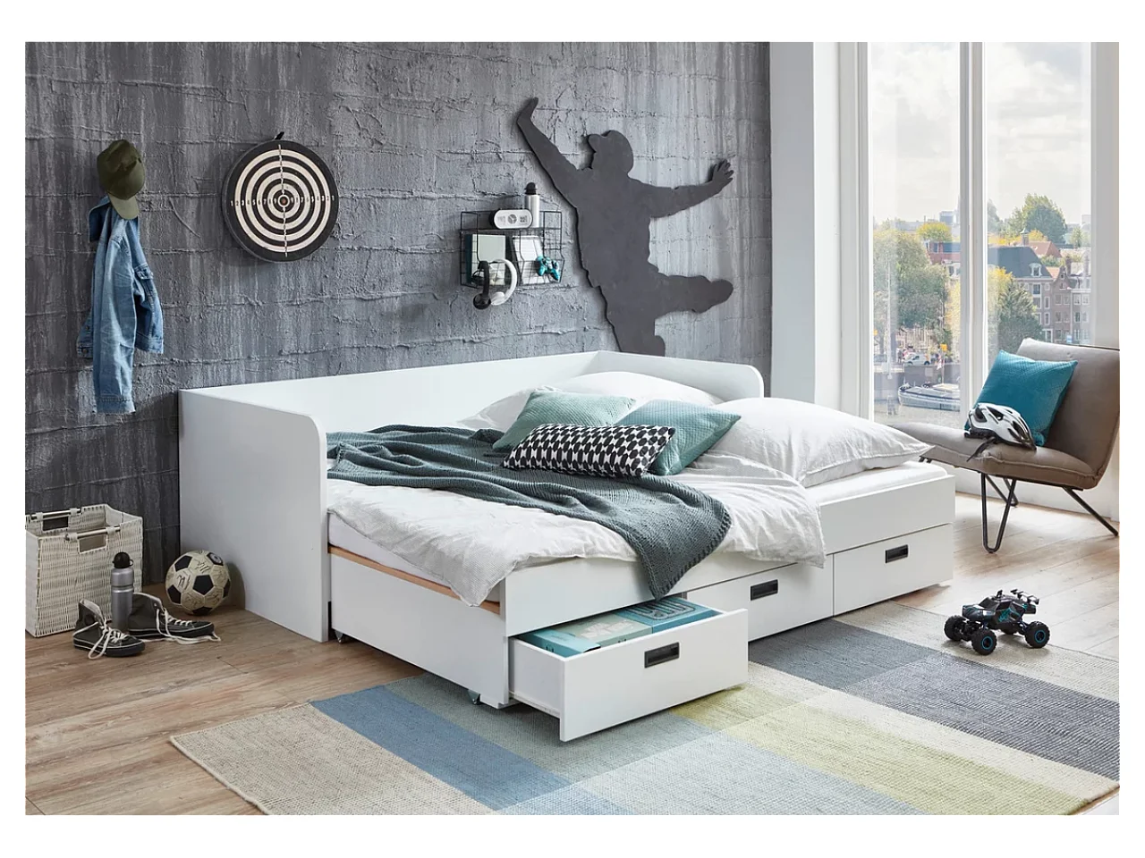 Bett  Bjanka (90x200)/Weiß