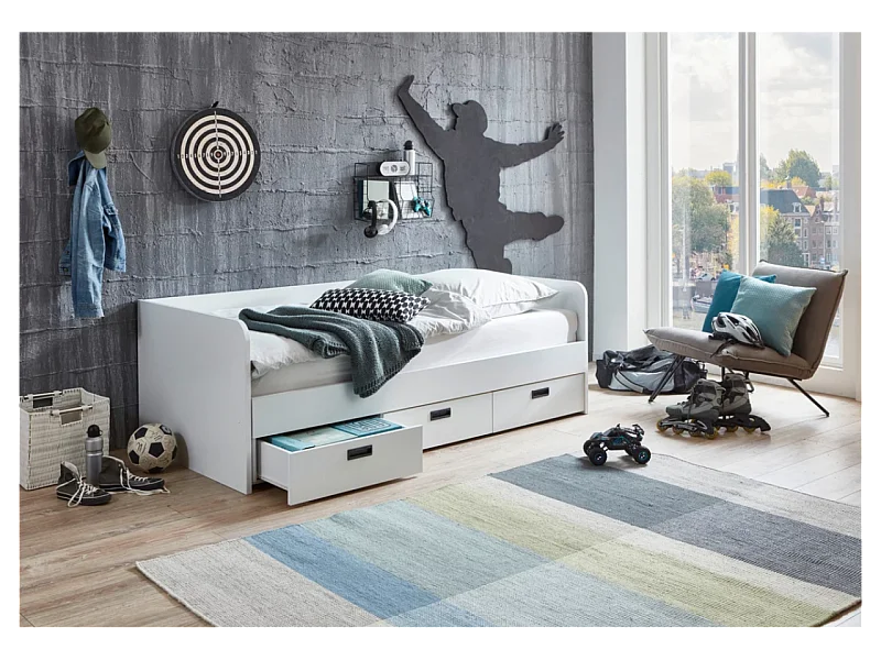 Lit  Bjanka (90x200)/blanc