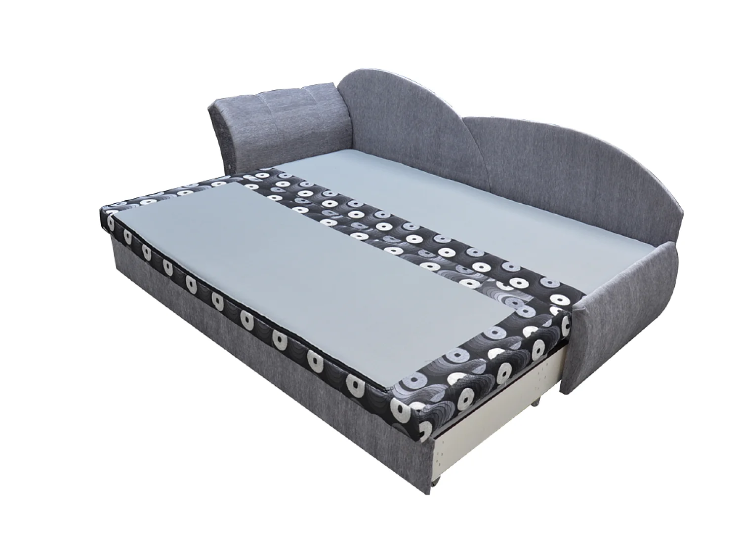Letto Chind L (180x150) In Magazzino/materasso incluso/grigio&nero