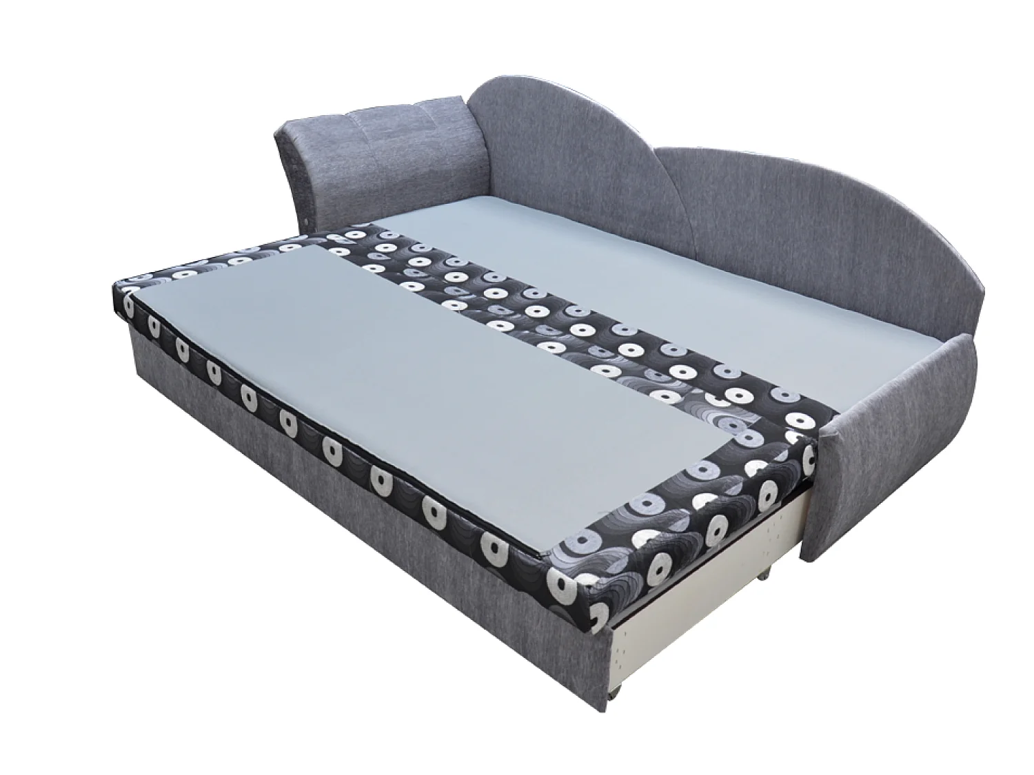 Lit Chind L (180x150) En Stock/matelas inclus/grise&noir