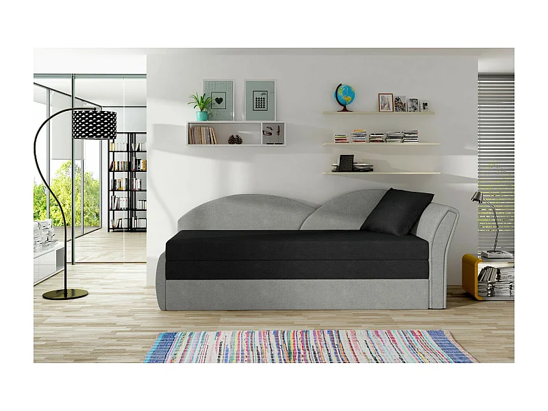 Lit Chind R (180x150)/matelas inclus/grise/noire&gris
