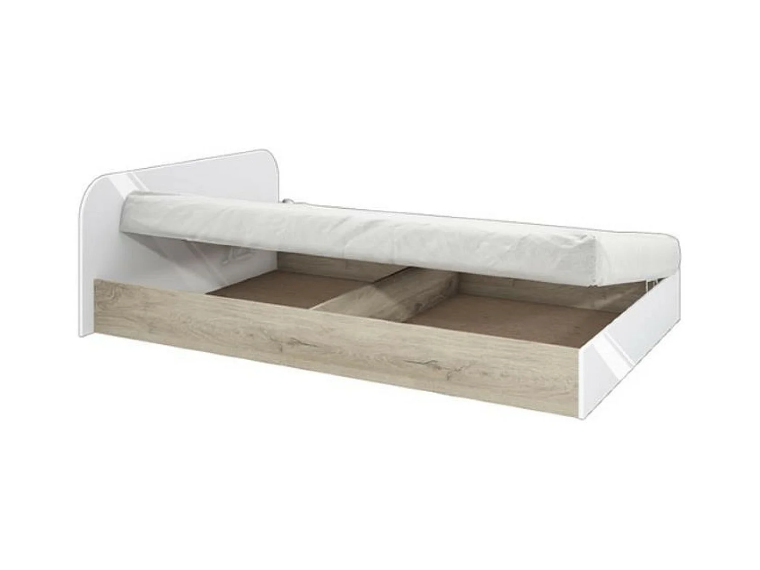 Bett Bondi M (144x190)/Matratze inklusive/Weiß