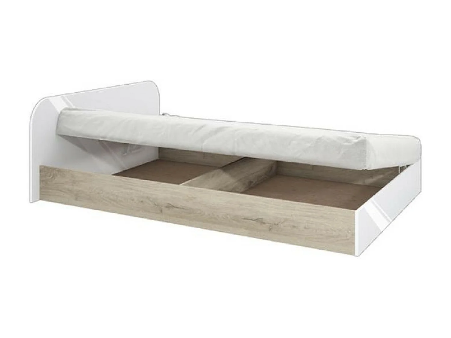 Letto Bondi M (144x190)/materasso incluso/bianca