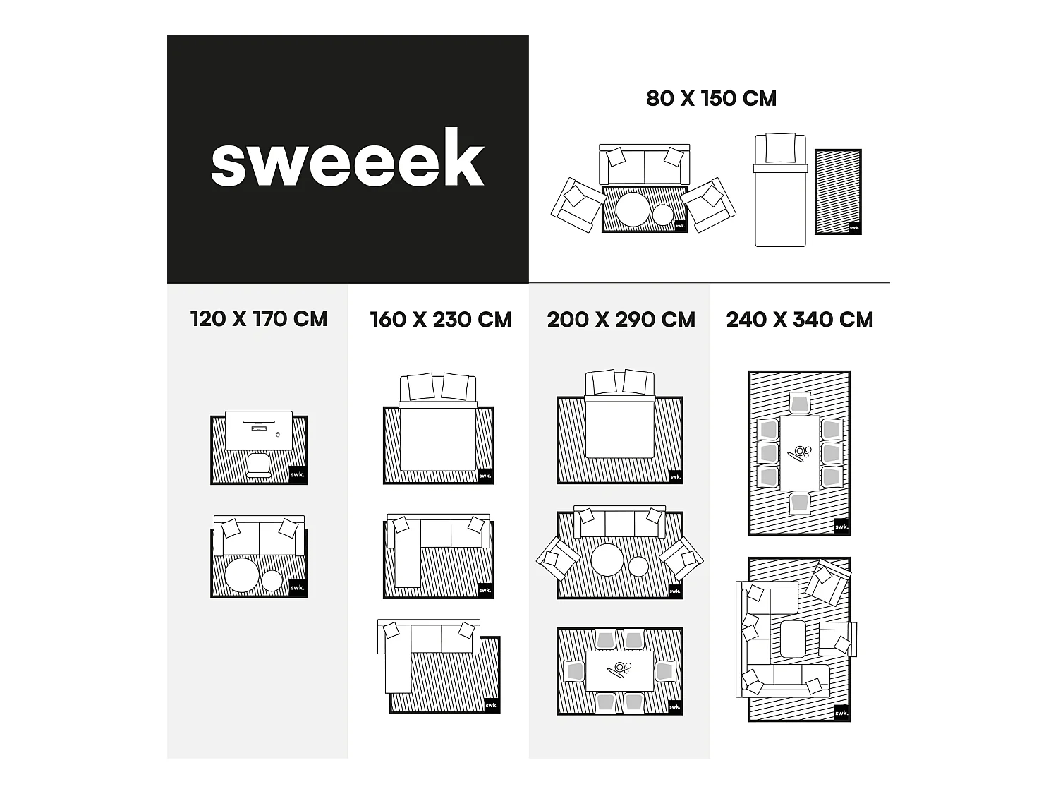 Alfombra interior con flecos diseño geométrico multicolor