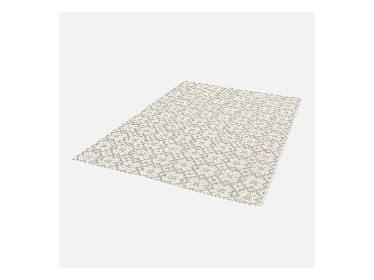 Tappeto vintage per interni/esterni crema beige verde