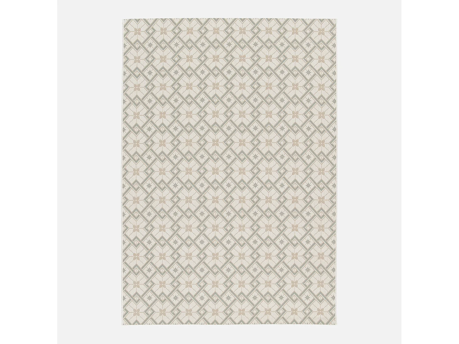 Tapis intérieur/extérieur vintage crème beige vert Angie 160x230cm