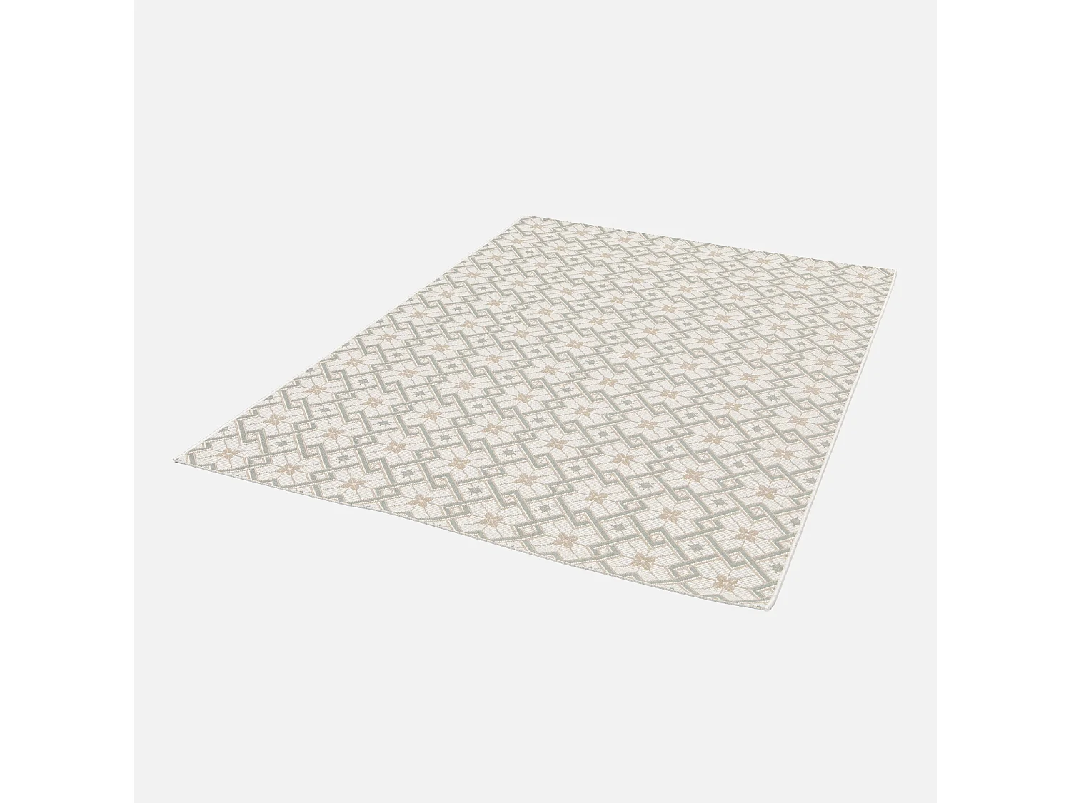 Tapis intérieur/extérieur vintage crème beige vert Angie 160x230cm