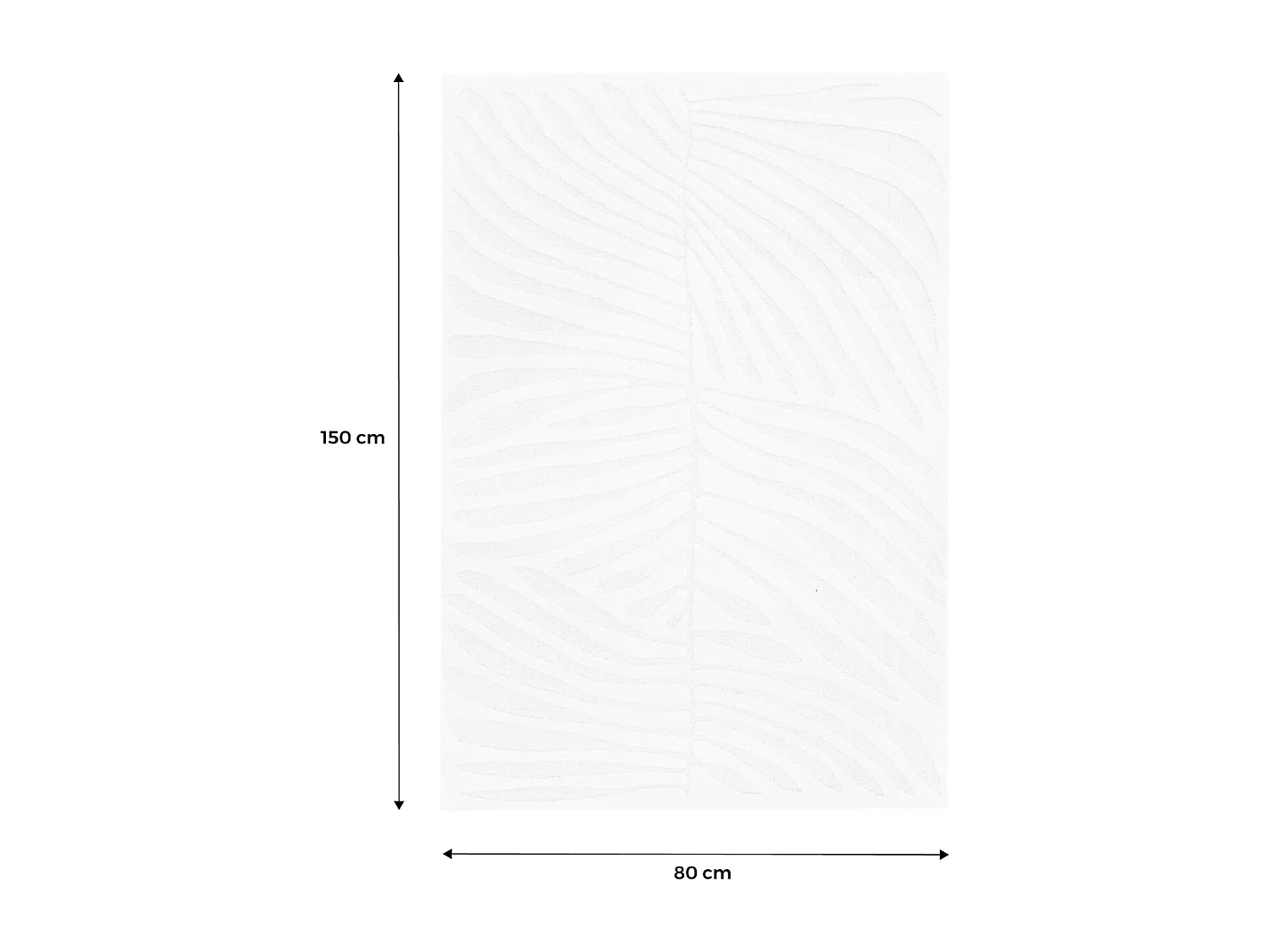 Tapis intérieur motif végétal crème Lily 80x150cm