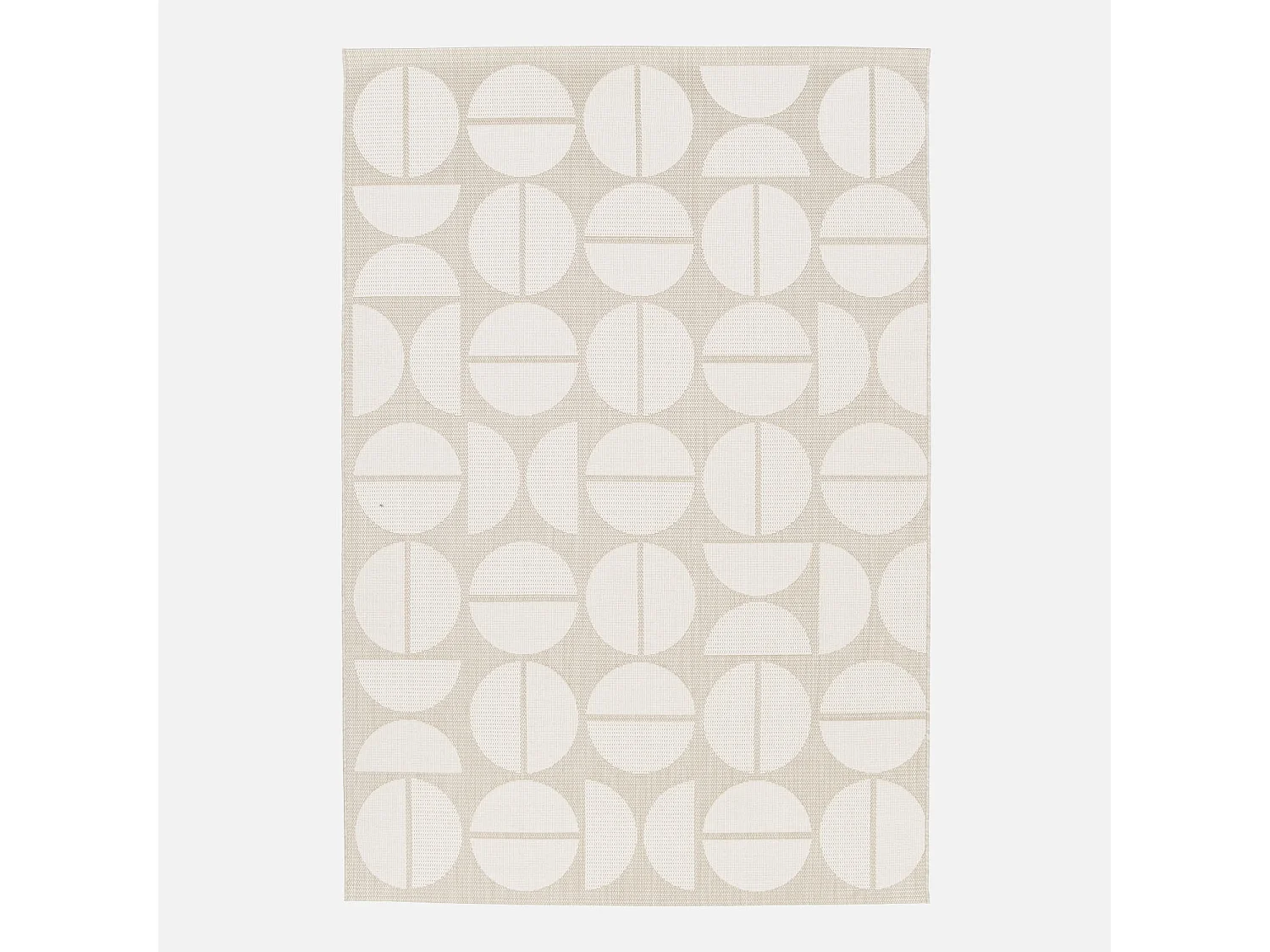 Tappeto interno/esterno motivi geometrici crema, beige