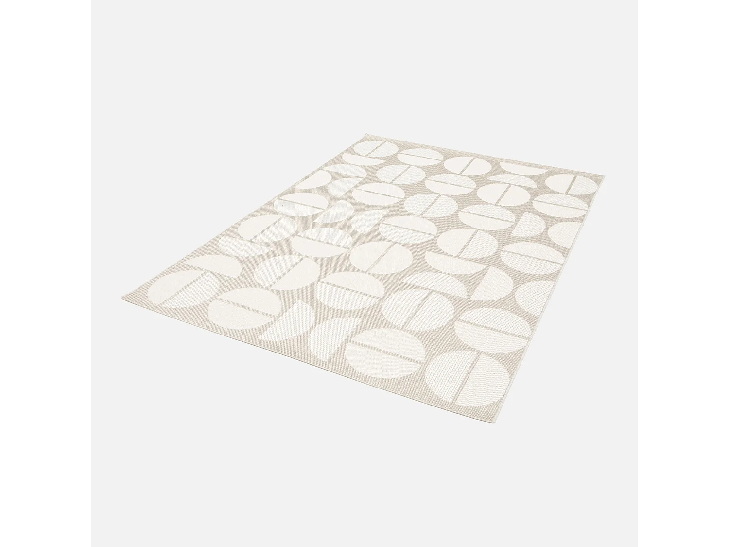 Tappeto interno/esterno motivi geometrici crema, beige