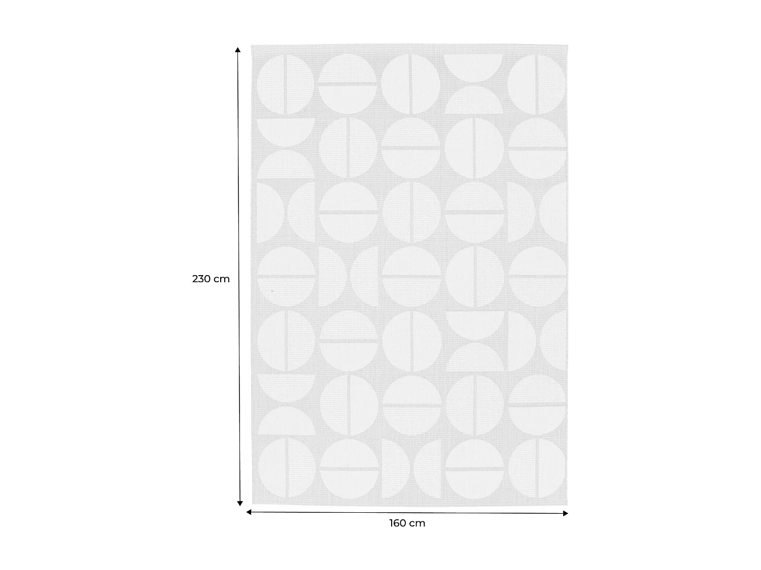 Tappeto interno/esterno motivi geometrici crema, beige